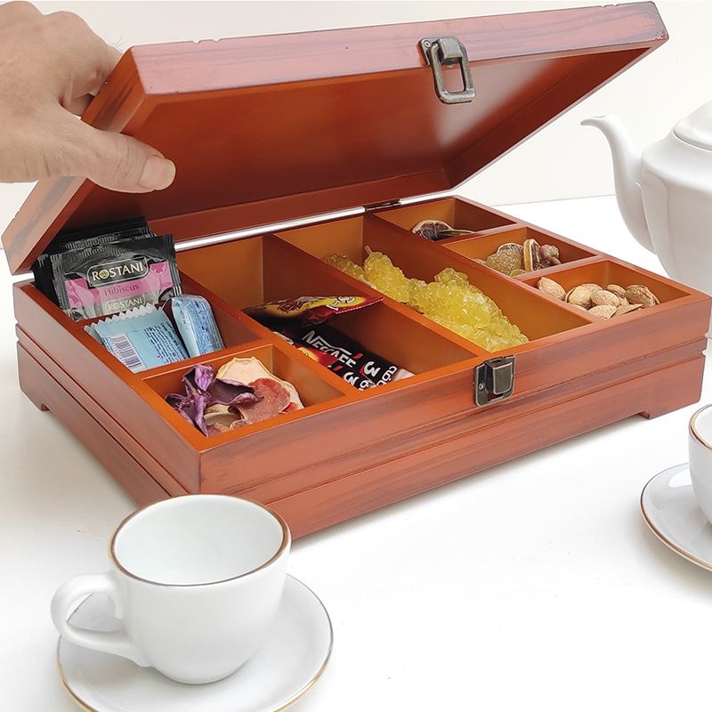 جعبه پذیرایی تنقلات و دمنوش مدل یاس بزرگ